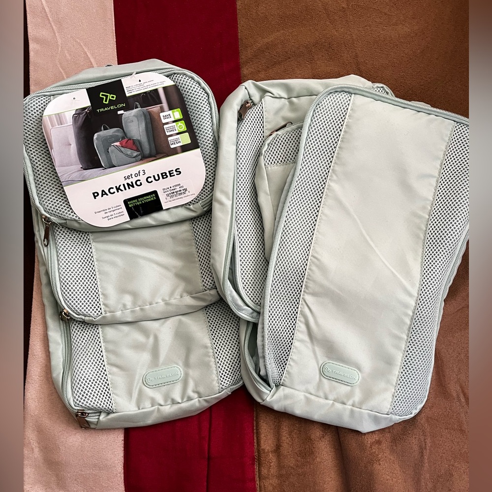 Travelon Packing Cubes Set of 6 - Light Sage Green - Picture 3 of 4